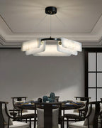Delia Round Alabaster Chandelier