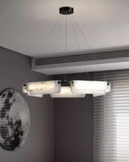 Delia Round Alabaster Chandelier