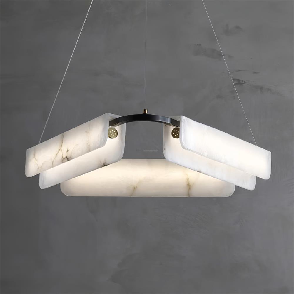 Delia Round Alabaster Chandelier