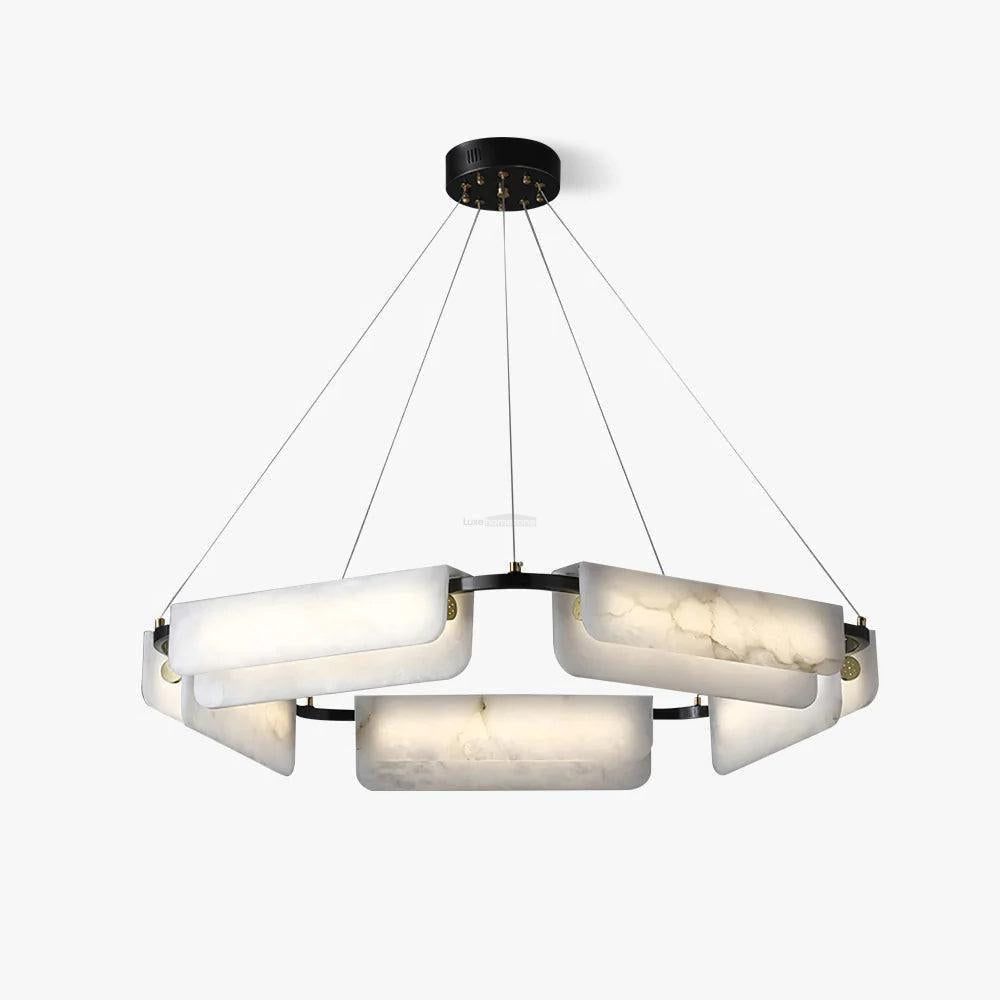Delia Round Alabaster Chandelier