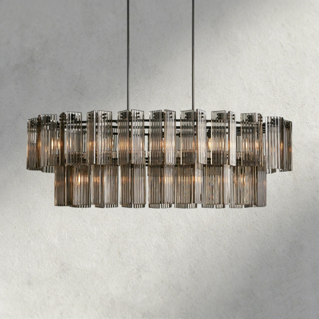 63" / Bronze / Smoke Delsie Oval Chandelier 51", 63", 72"