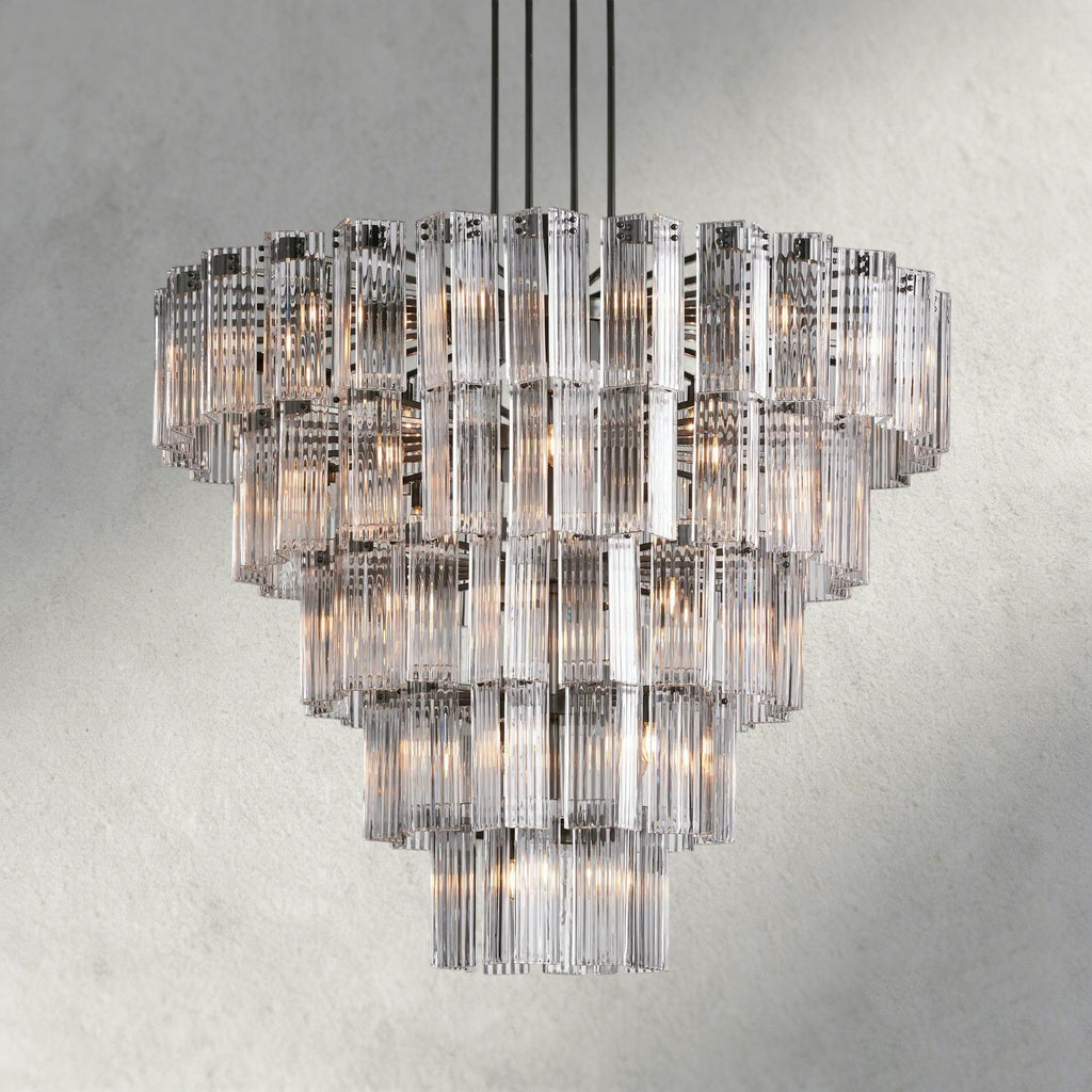 60" / Bronze / Clear Delsie Round Chandelier 38", 48", 60"