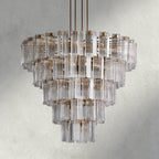 60" / Brass / Clear Delsie Round Chandelier 38", 48", 60"
