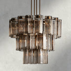 38" / Brass / Smoke Delsie Round Chandelier 38", 48", 60"