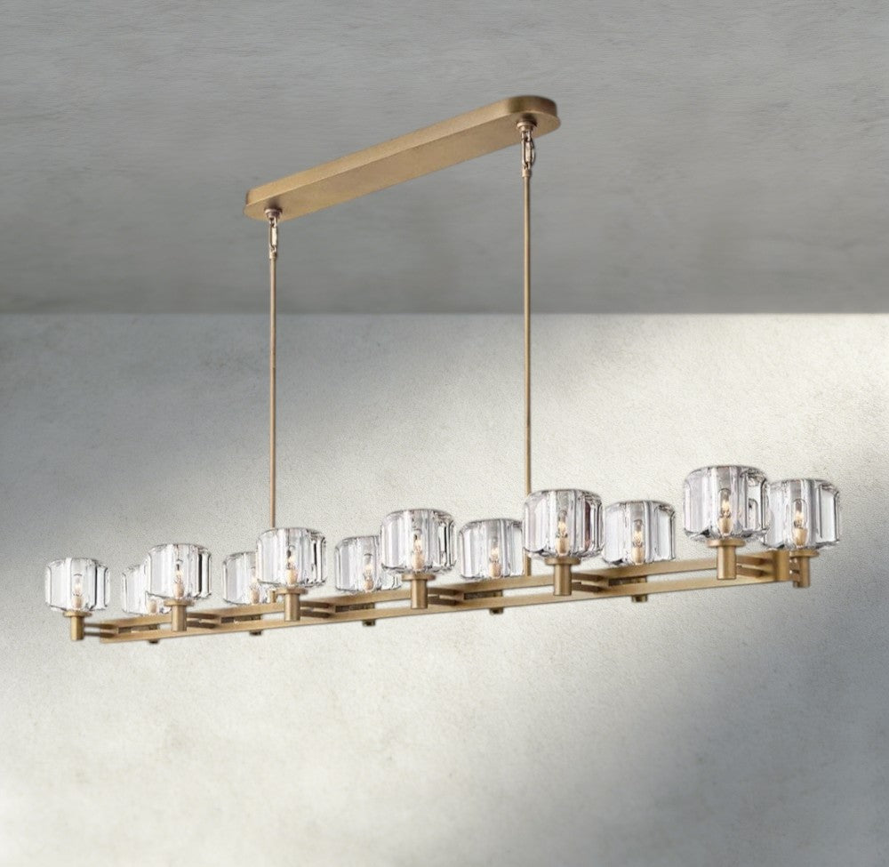 Demaret double Linear chandelier 54", 72"-chandelier-Manorlights