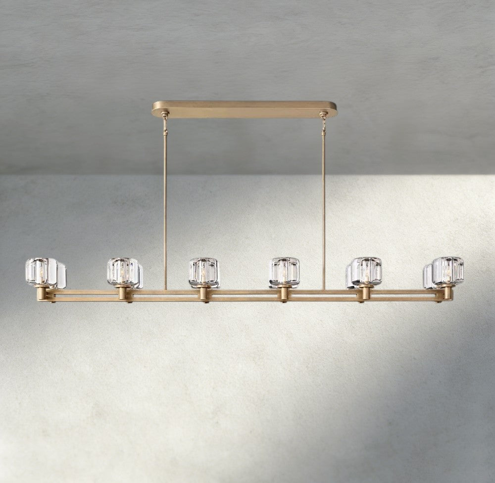 Demaret double Linear chandelier 54", 72"-chandelier-Manorlights