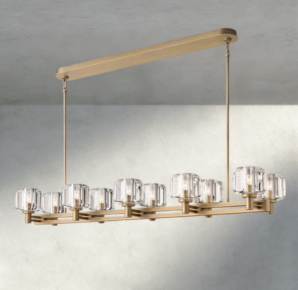 Demaret double Linear chandelier 54", 72"-chandelier-Manorlights