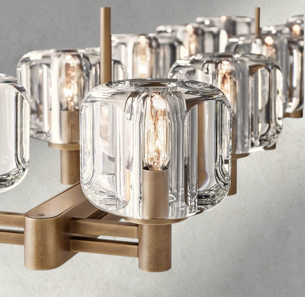 Demaret double Linear chandelier 54", 72"-chandelier-Manorlights