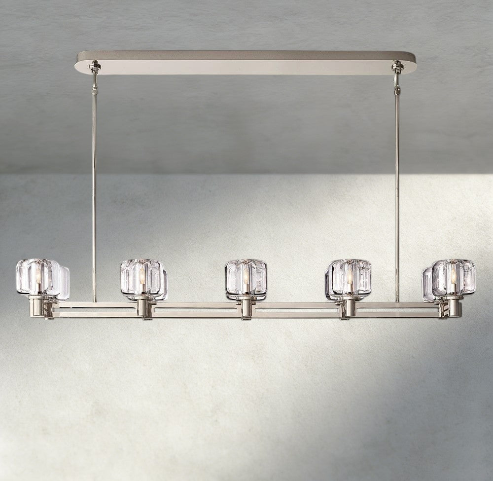 Demaret double Linear chandelier 54", 72"-chandelier-Manorlights