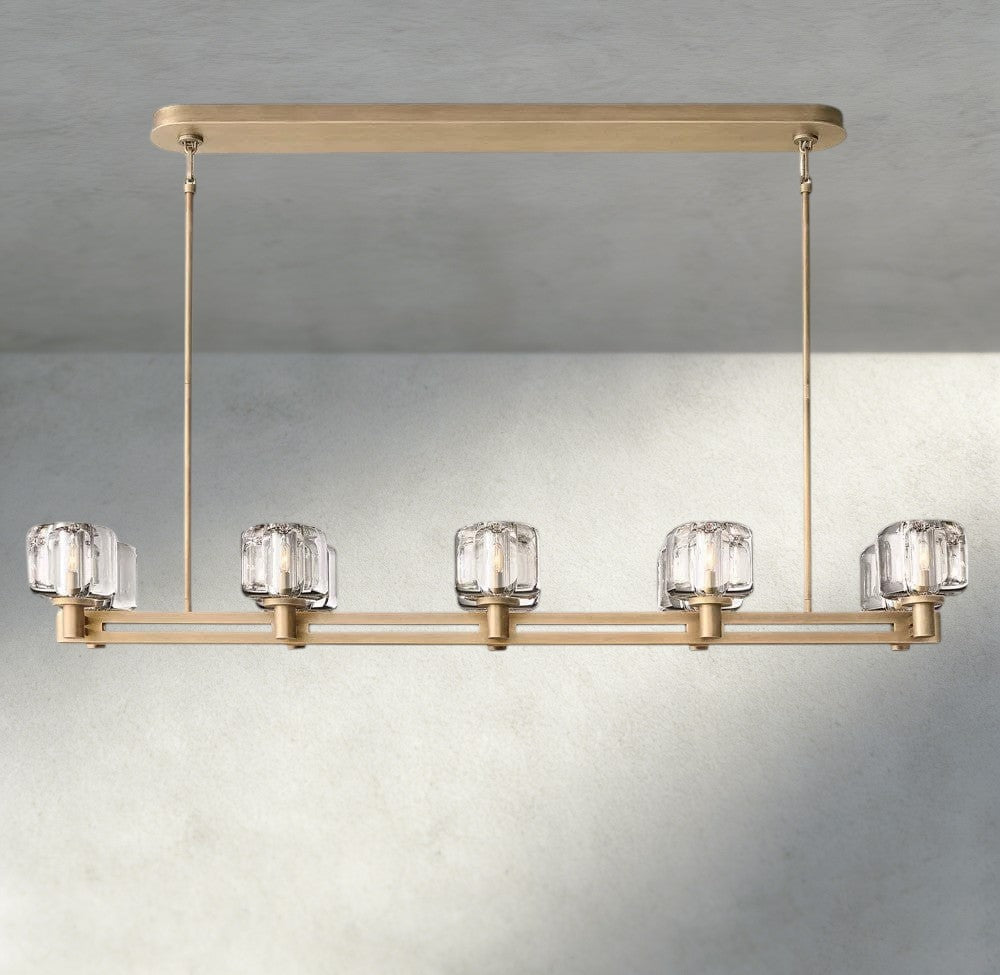 Demaret double Linear chandelier 54", 72"-chandelier-Manorlights