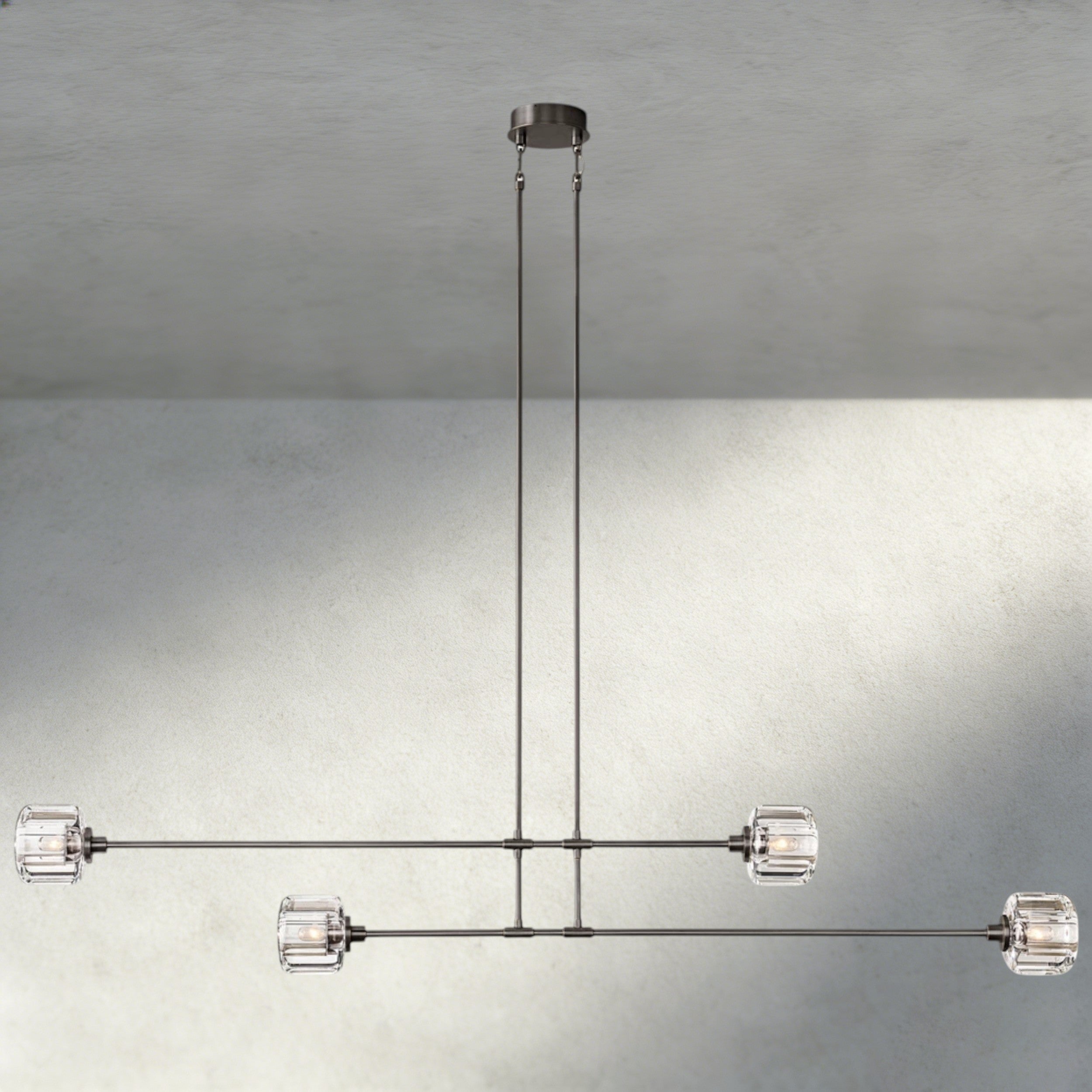 Demaret Mobile Linear Chandelier 54", 72"-chandelier-Manorlights