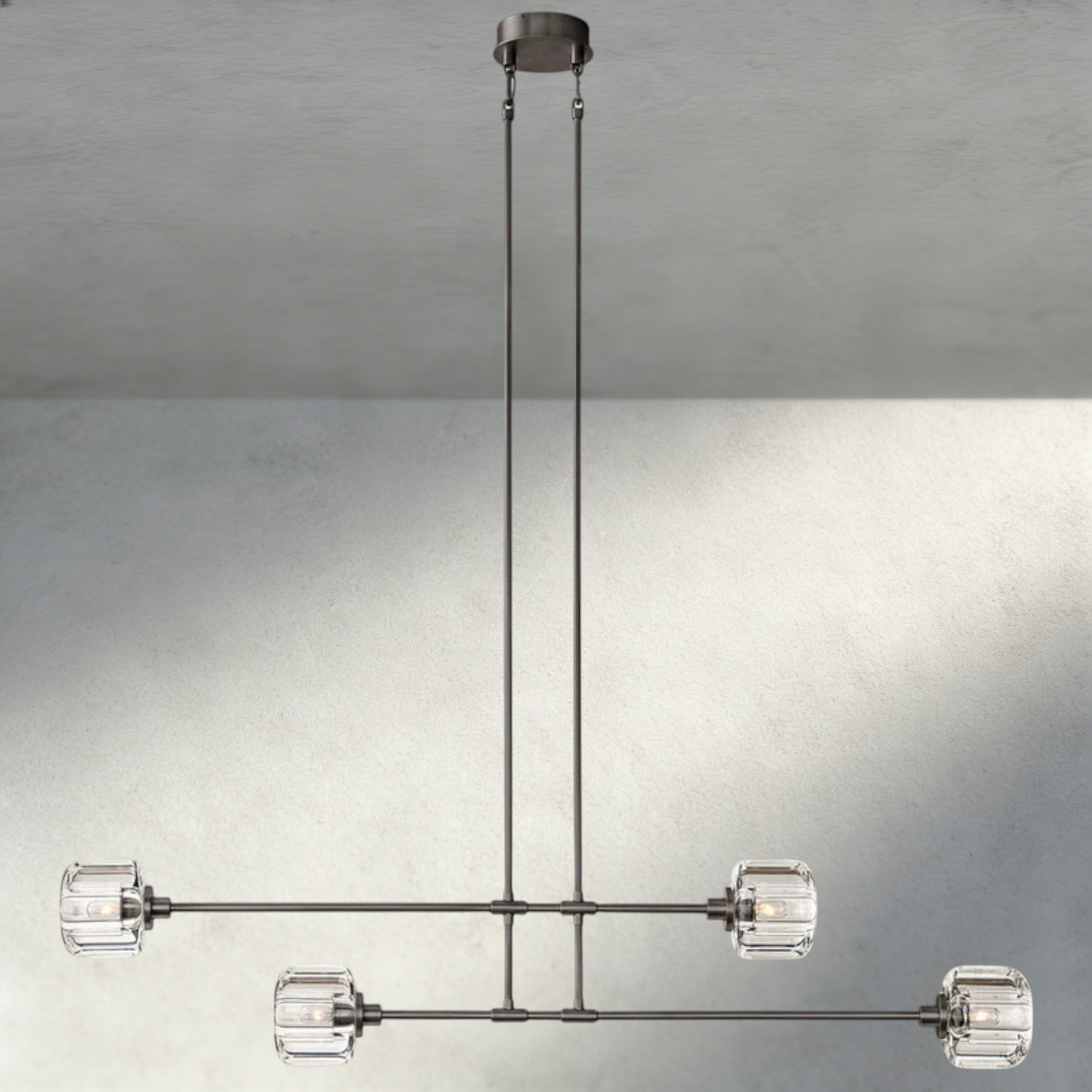 Demaret Mobile Linear Chandelier 54", 72"-chandelier-Manorlights