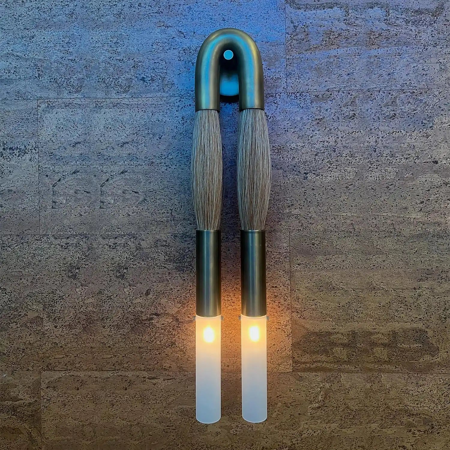 Double Head Antonia Horsehair Sconce-Manorlights
