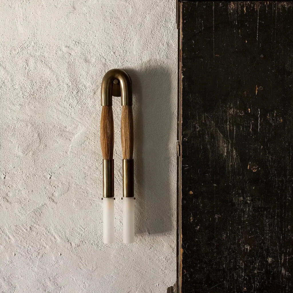 Double Head Antonia Horsehair Sconce-Manorlights
