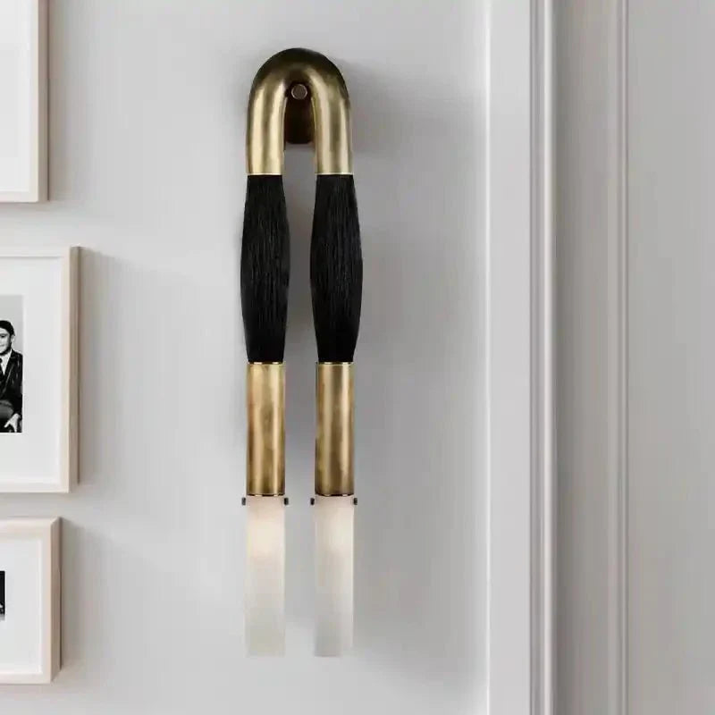 Double Head Antonia Horsehair Sconce-Manorlights