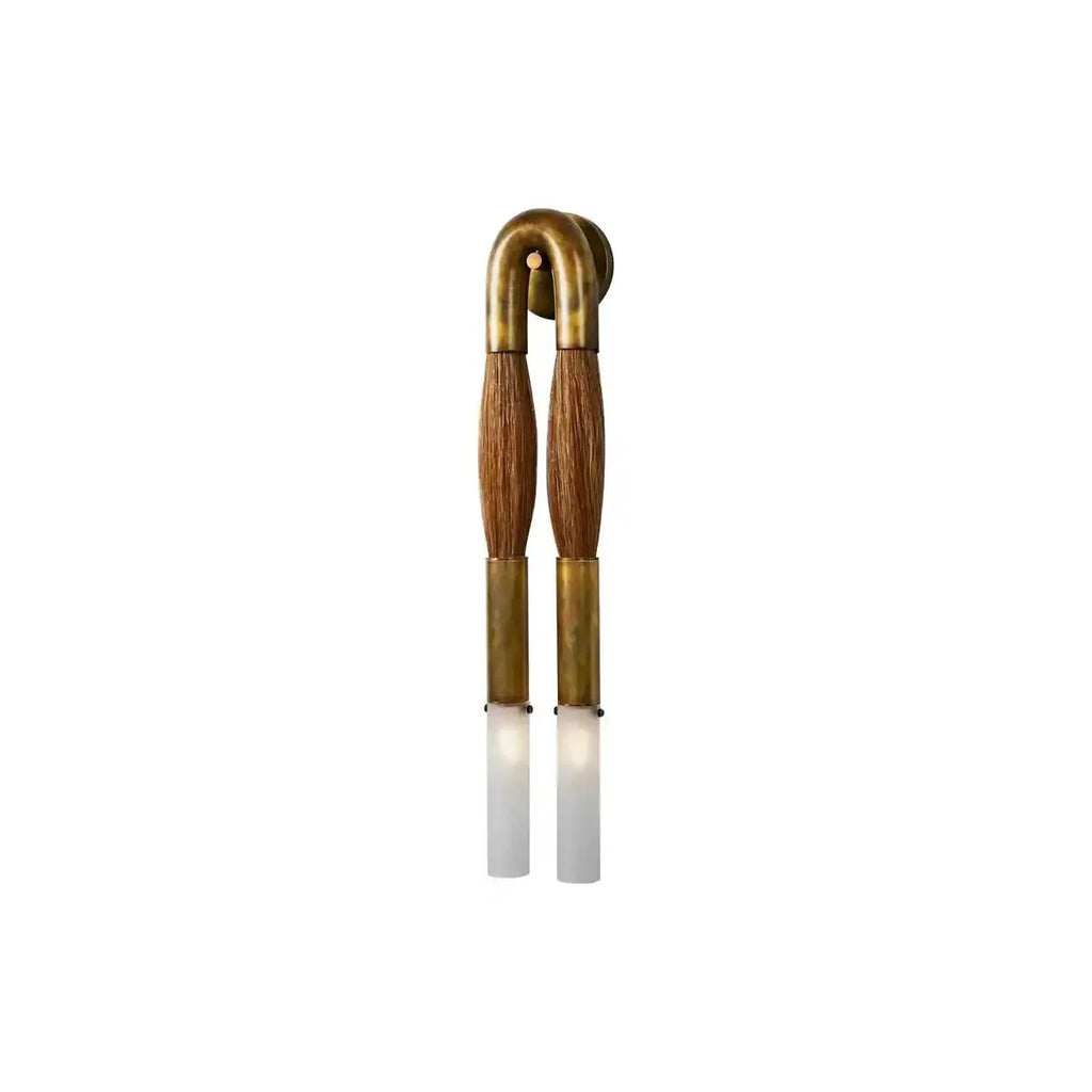 Double Head Antonia Horsehair Sconce-Manorlights