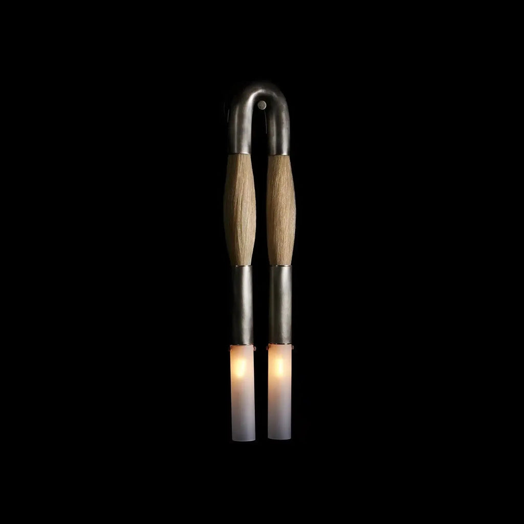 Double Head Antonia Horsehair Sconce-Manorlights