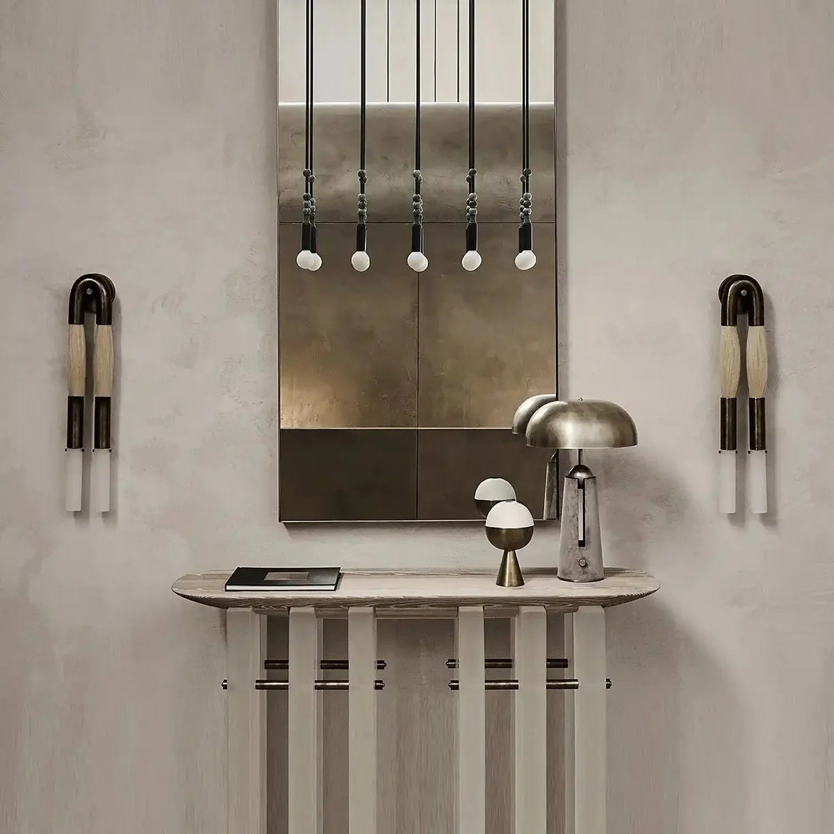 Double Head Antonia Horsehair Sconce-Manorlights