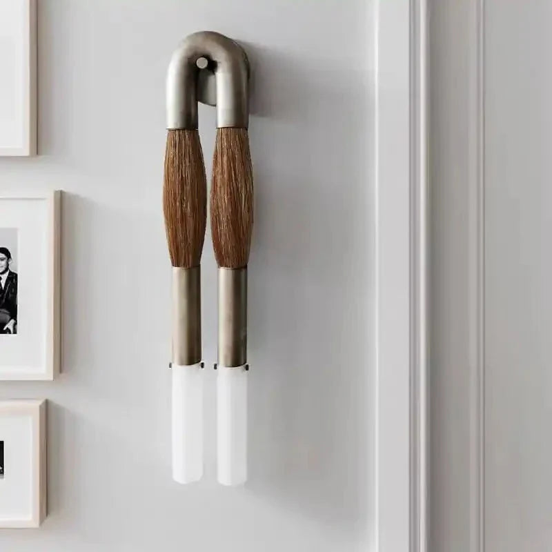 Double Head Antonia Horsehair Sconce-Manorlights