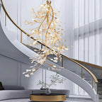 Drooping Ceramic Ginkgo Leaf Chandelier - SizeA -  Manorlights