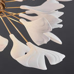 Drooping Ceramic Ginkgo Leaf Chandelier - SizeB -  Manorlights
