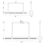 Echelon Linear Chandelier - ChromeClear56”Manorlights