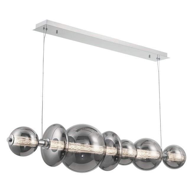 Echelon Linear Chandelier - ChromeSmoke56”Manorlights