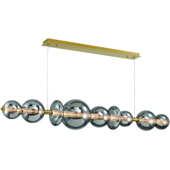 Echelon Linear Chandelier - GoldSmoke73.5”Manorlights