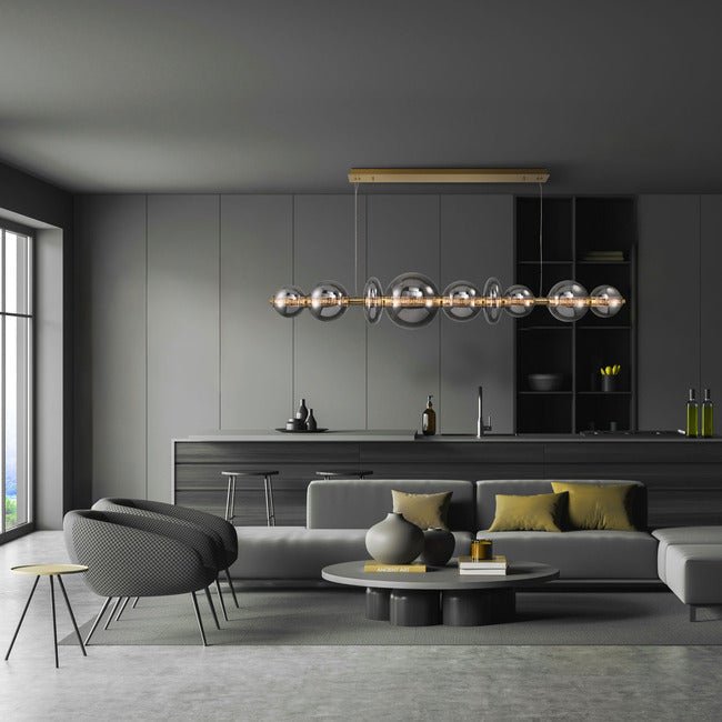 Echelon Linear Chandelier - ChromeClear56”Manorlights
