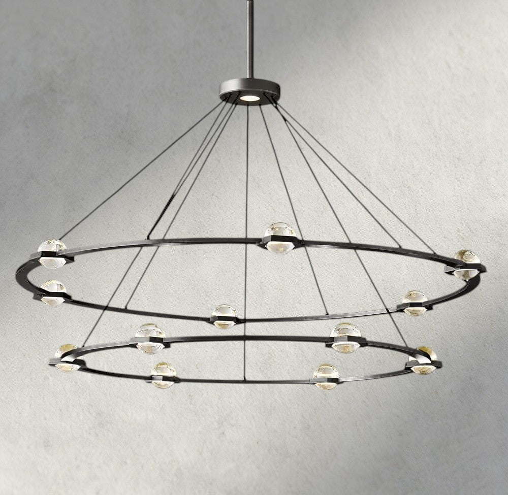 Éclatant Round Chandelier 36", 48", 60", Two-Tied 60"-chandelier-Manorlights