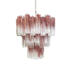 Elegant Murano Pink Rose Chandelier by Manor Lights