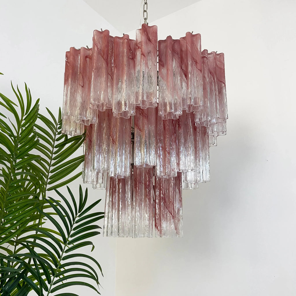 Elegant Murano Pink Rose Chandelier product image