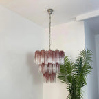 Elegant Murano Pink Rose Chandelier product image