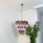 Elegant Murano Pink Rose Chandelier product image