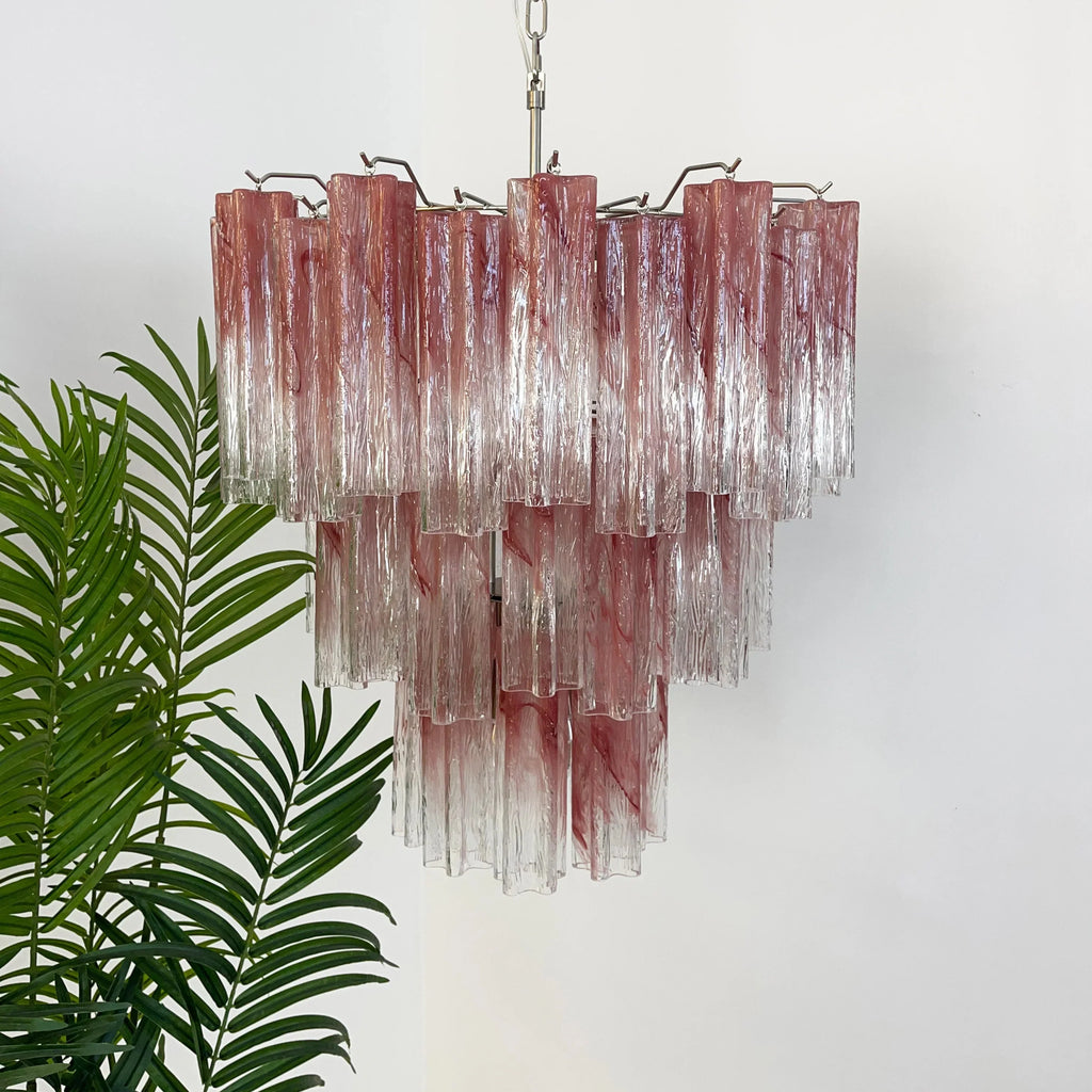 Elegant Murano Pink Rose Chandelier product image