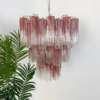 Elegant Murano Pink Rose Chandelier product image