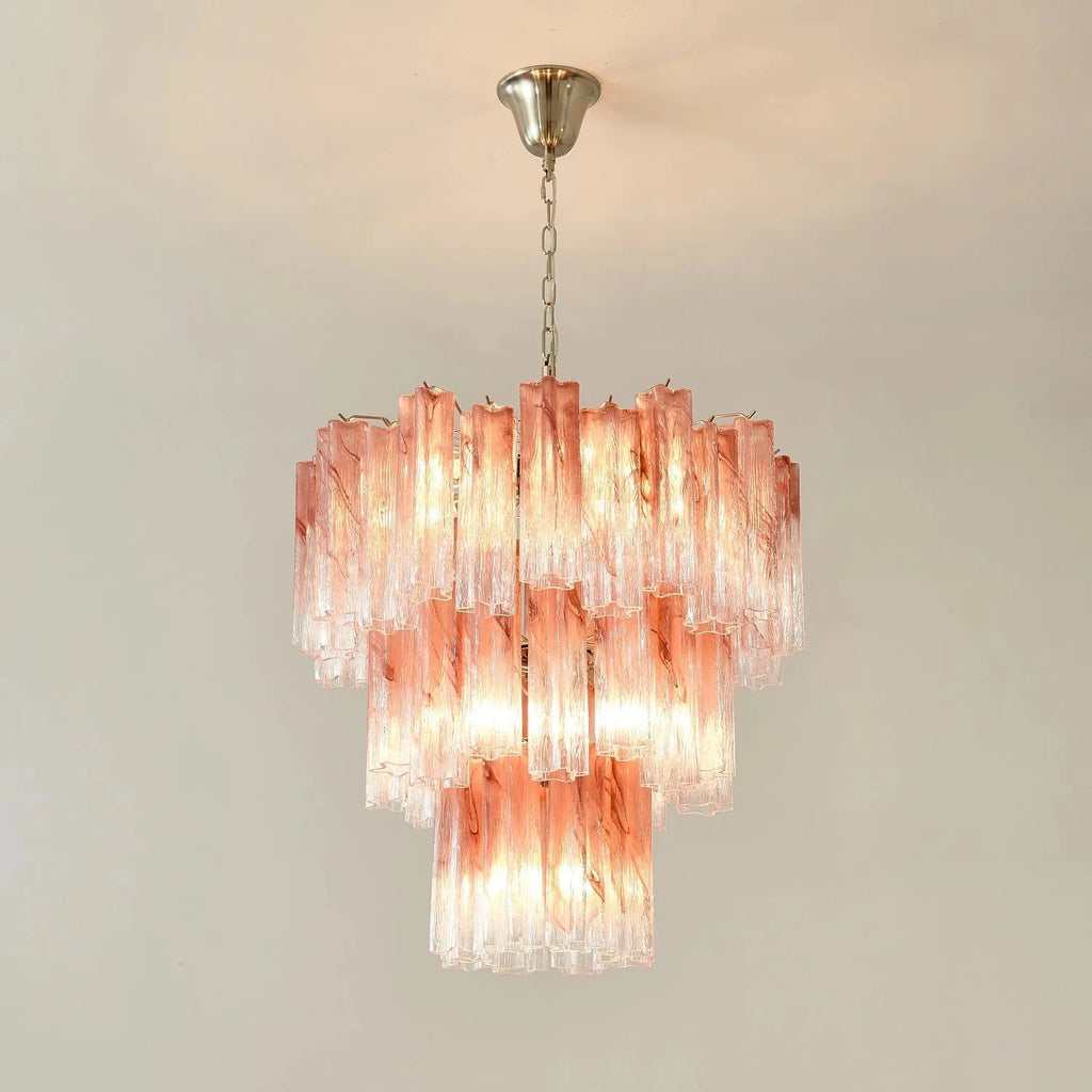 Elegant Murano Pink Rose Chandelier product image