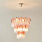 Elegant Murano Pink Rose Chandelier product image