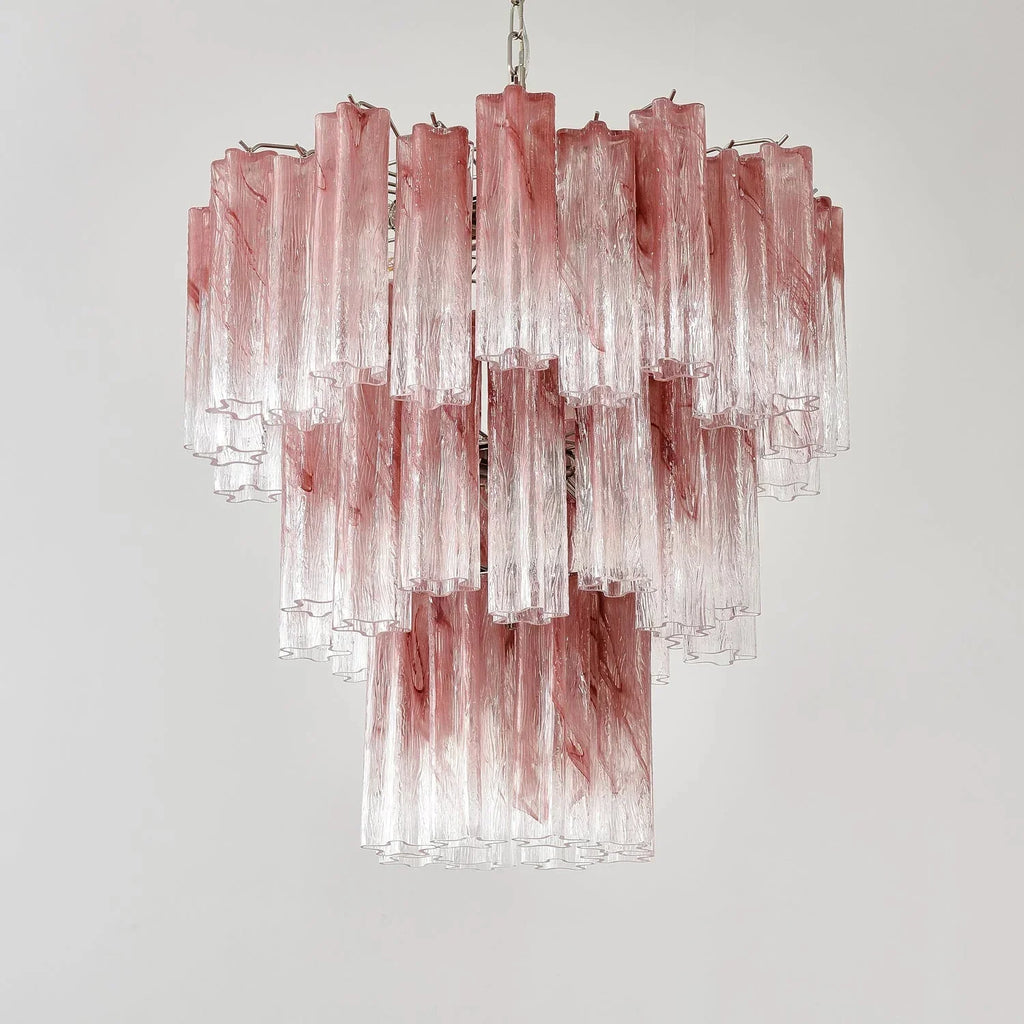 Elegant Murano Pink Rose Chandelier product image