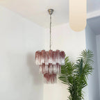 Elegant Murano Pink Rose Chandelier product image