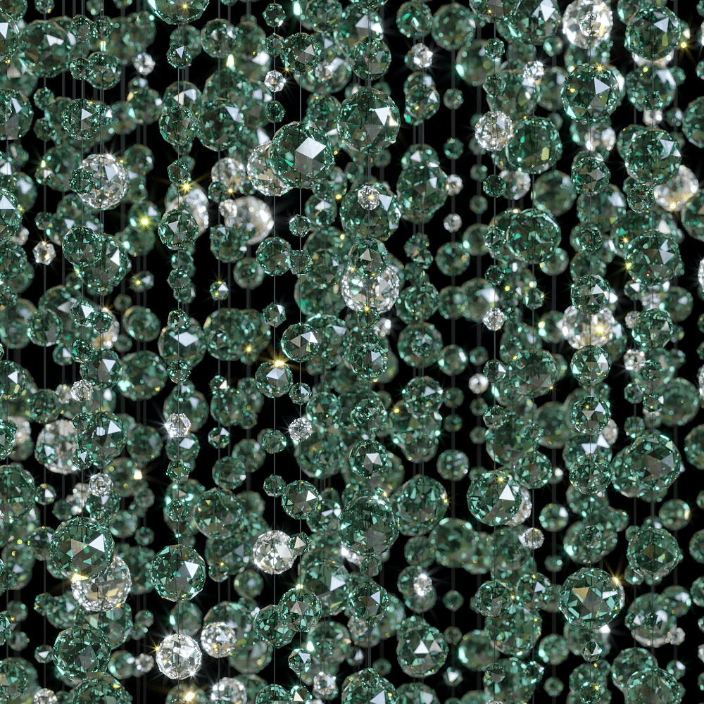 Emerald Rainfall Crystal Customize Chandelier - Support Customized Drawings -  Manorlights