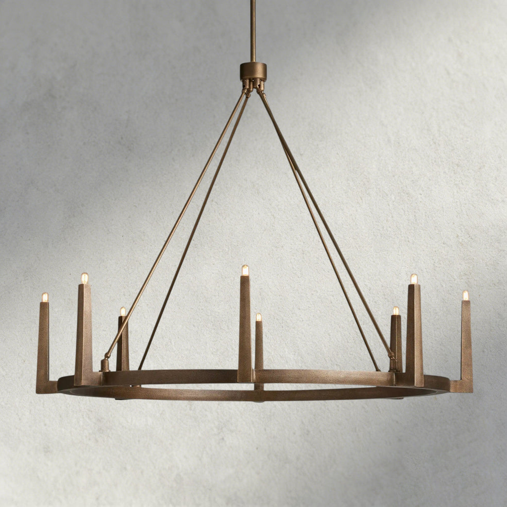 54" / Brass Emmet Round Chandelier 42", 54"