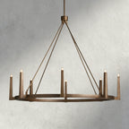 54" / Brass Emmet Round Chandelier 42", 54"