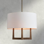 Brass Emmet Shaded Chandelier