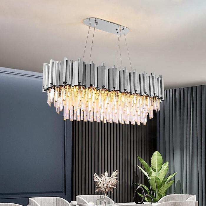 Enoch Crystal Dining Room Chandelier Chorme - 31"LChorme -  Manorlights