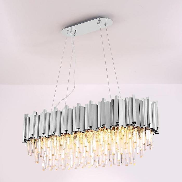 Enoch Crystal Dining Room Chandelier Chorme - 31"LChorme -  Manorlights