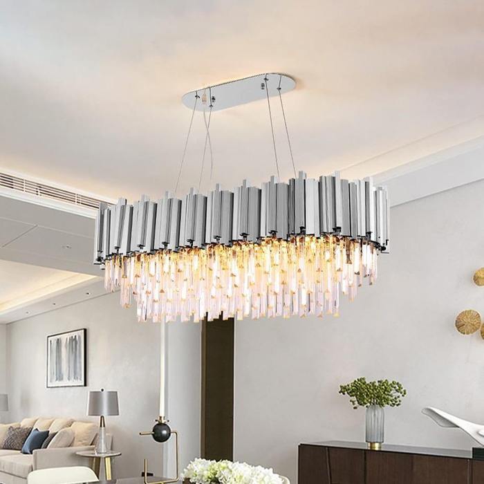 Enoch Crystal Dining Room Chandelier Chorme - 31"LChorme -  Manorlights