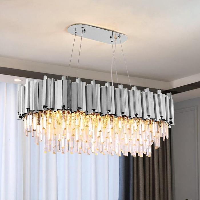 Enoch Crystal Dining Room Chandelier Chorme - 31"LChorme -  Manorlights