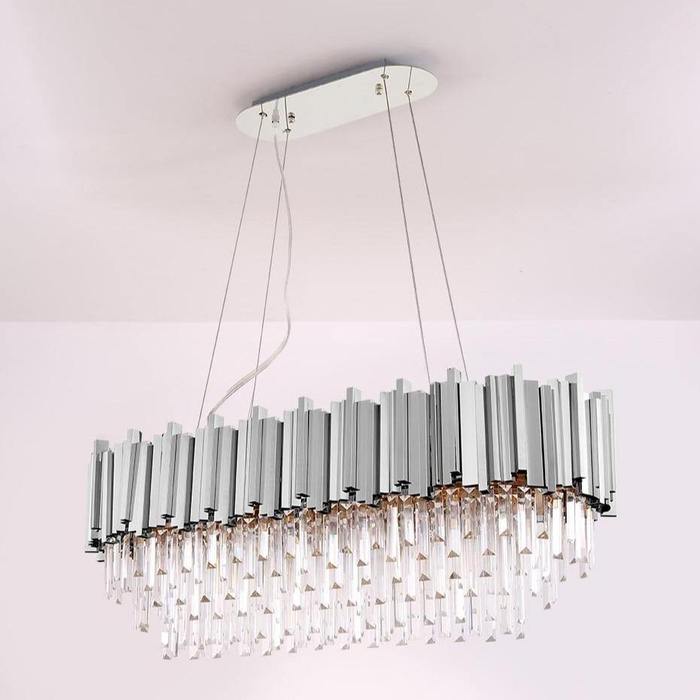 Enoch Crystal Dining Room Chandelier Chorme - 31"LChorme -  Manorlights