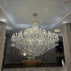 Extra Large Elegant Crystal Chandelier in Branch Style with Candle Layers for Stairs Living Room and Foyer-Chandeliers-Manorlights